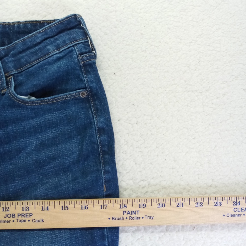 Old Navy Extra High Rise Flare Jeans Womens 10 Dark Wash Blue Stretch Denim - Picture 6 of 10